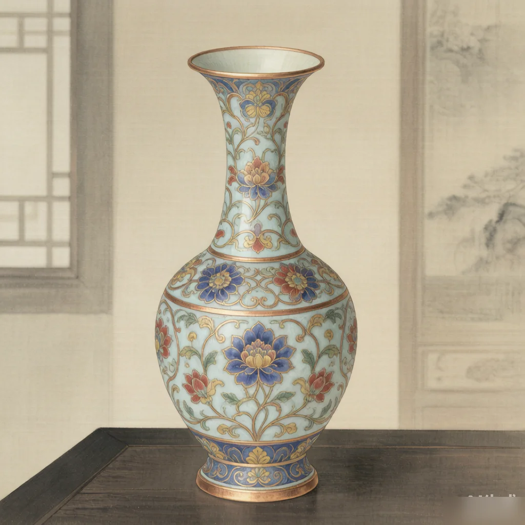 Cloisonne: The Copper and Enamel Art of the Ming — gongbi style painting