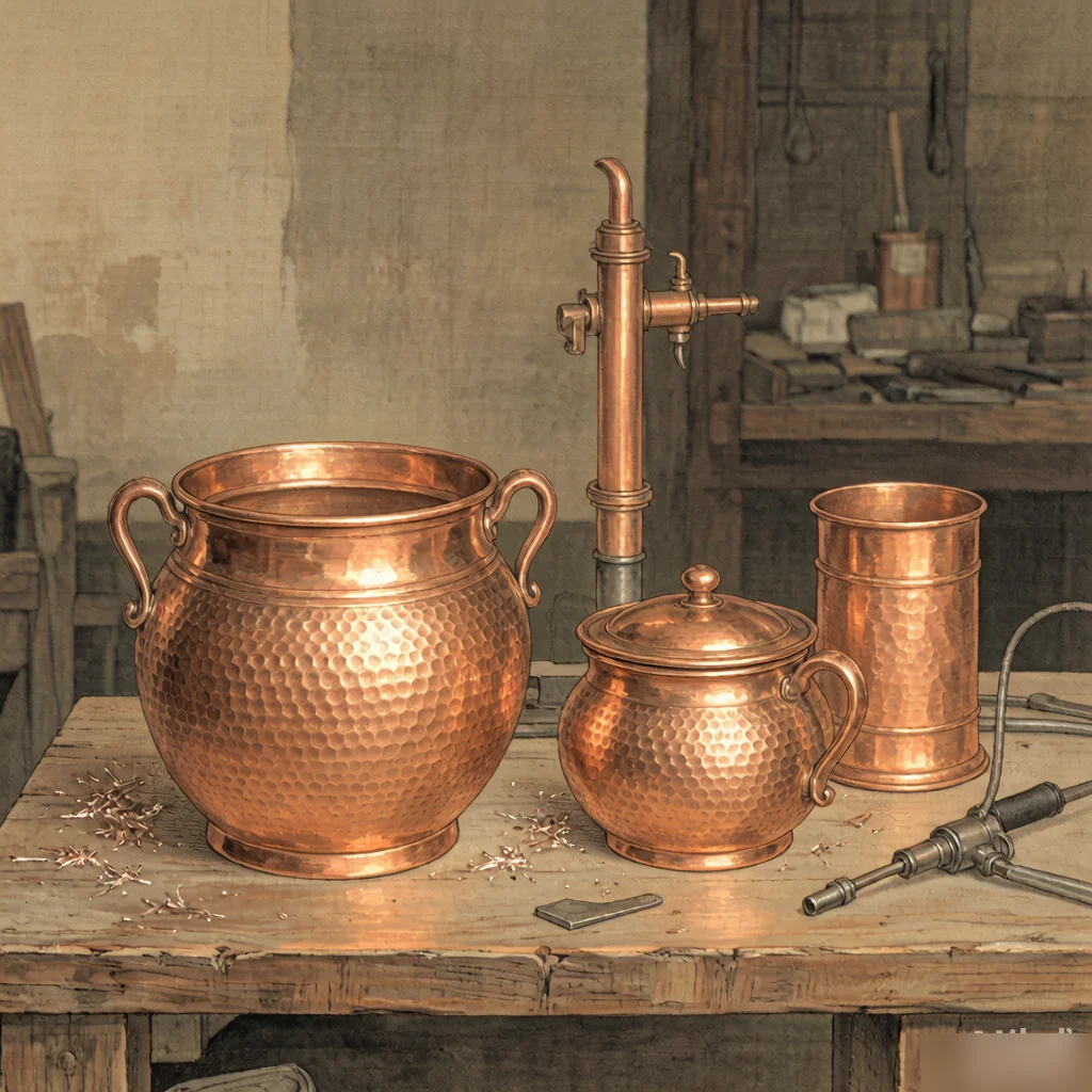 Copperware: The Craft of the Red Metal — gongbi style painting