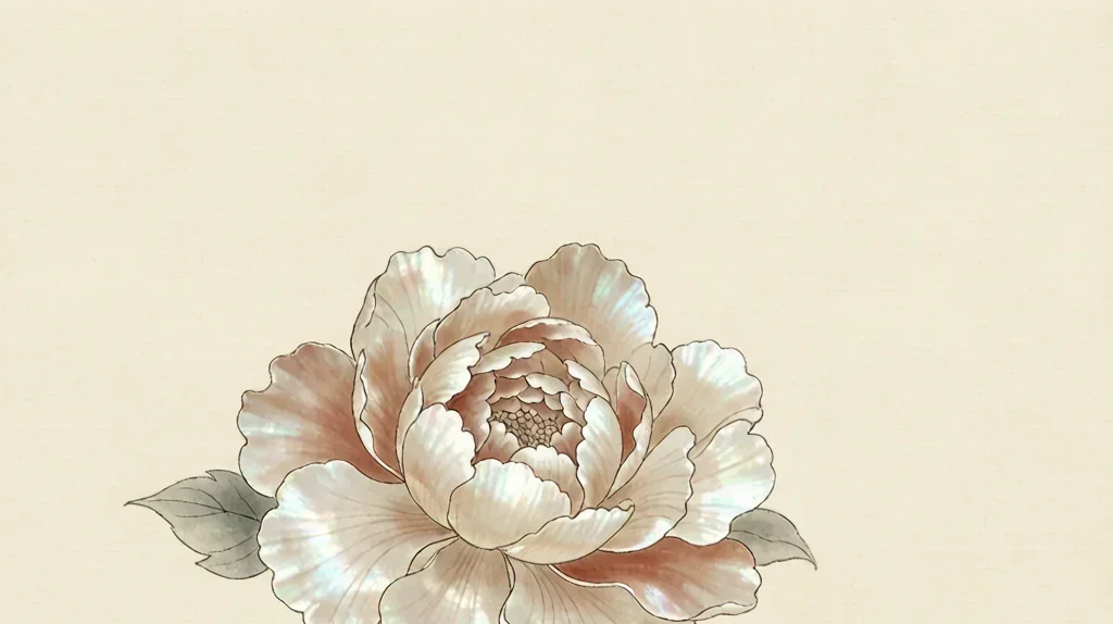 Shell Carving — gongbi style painting