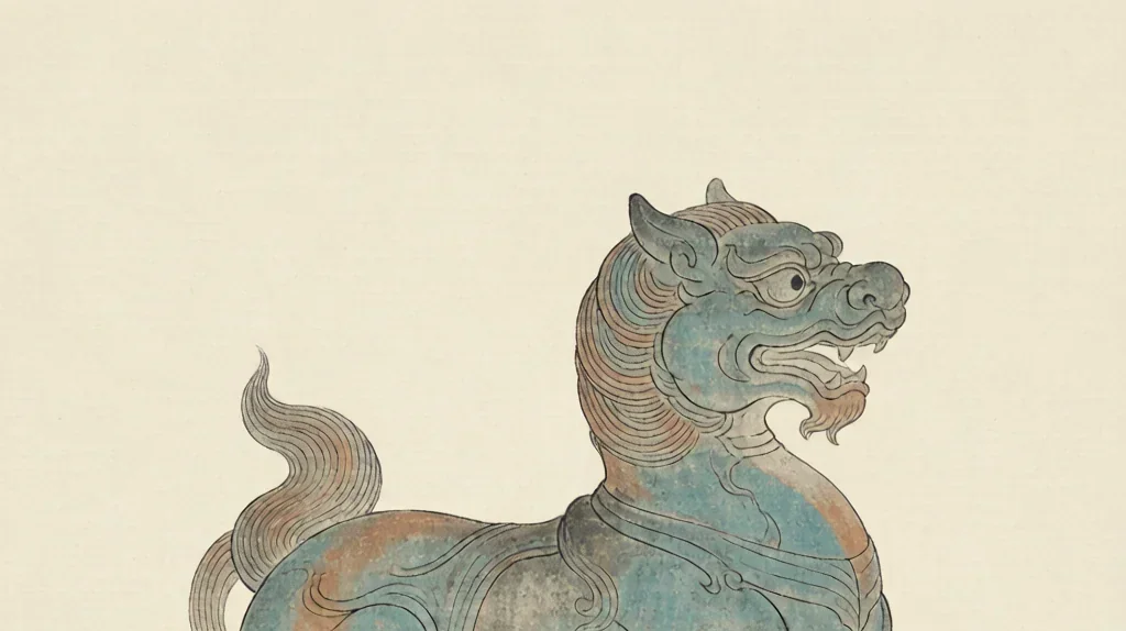 Han Dynasty Sculpture: The Huo Qubing Tomb (汉代雕塑): China's First Monumental Stone Art — gongbi style painting