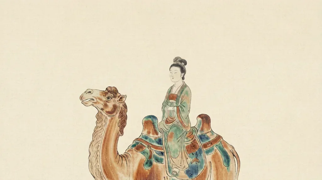 Tang Dynasty Sculpture: The Six Steeds of Zhao Mausoleum (唐代雕塑): Imperial Horses in Stone — gongbi style painting