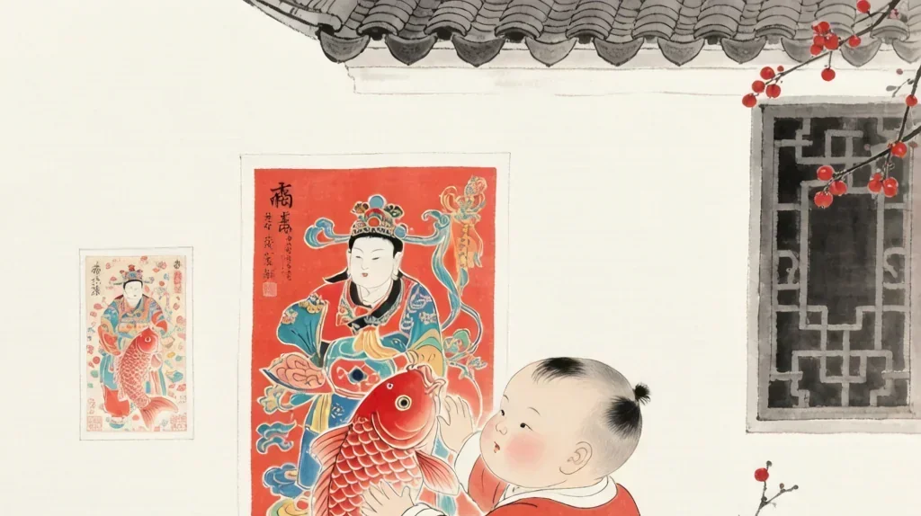 New Year Woodblock Prints (年画): Pictures of Luck