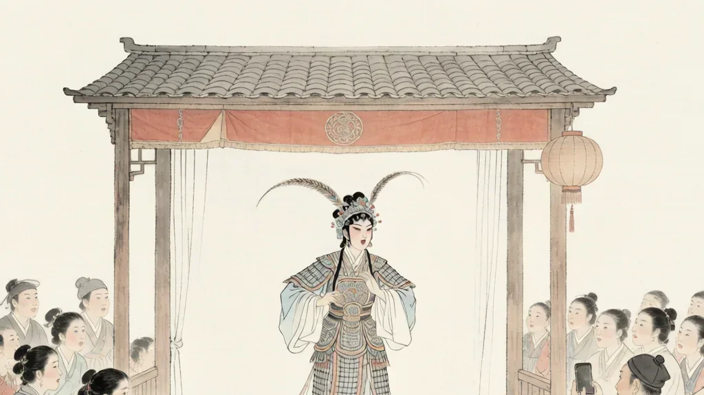 Henan Opera: The Voice of the Central Plains — gongbi style painting