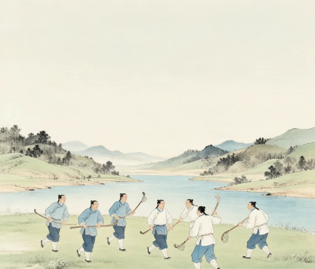 Daur (达斡尔族) — gongbi style painting