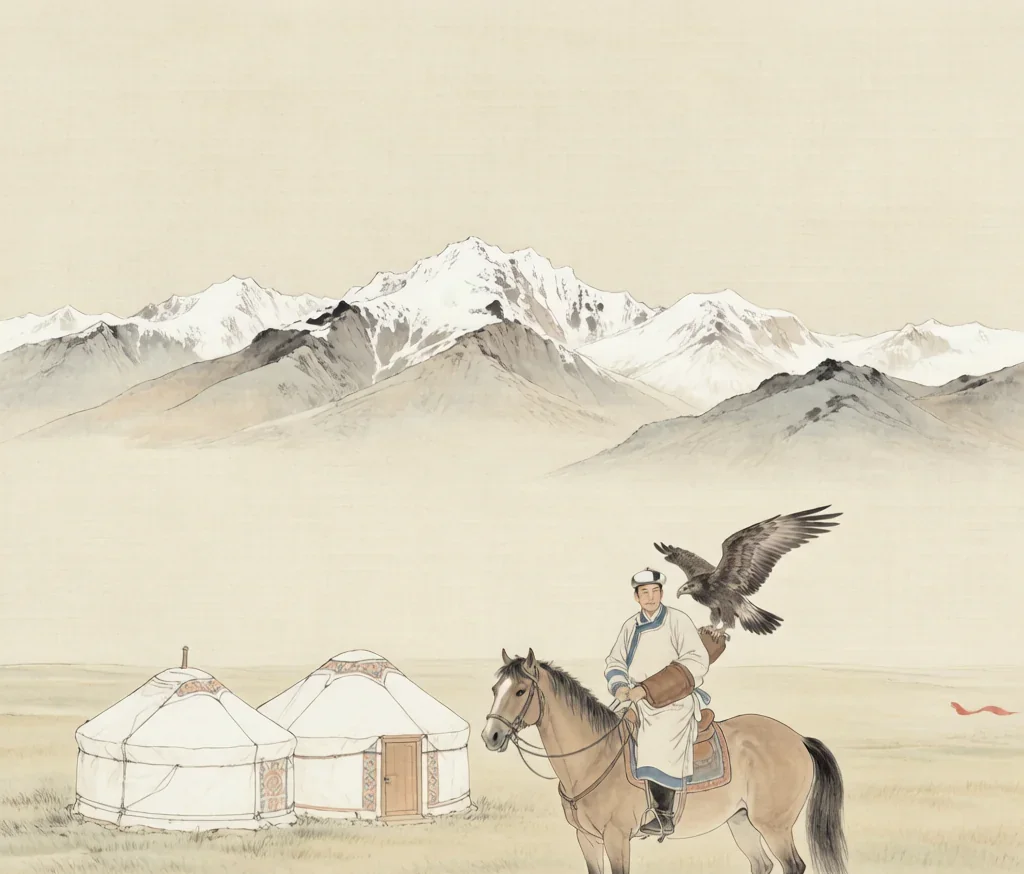 Kazakh (哈萨克族) — gongbi style painting