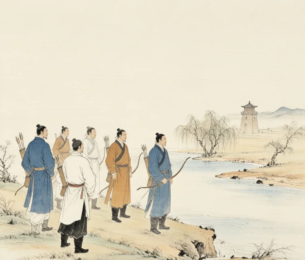 Xibo (锡伯族) — gongbi style painting
