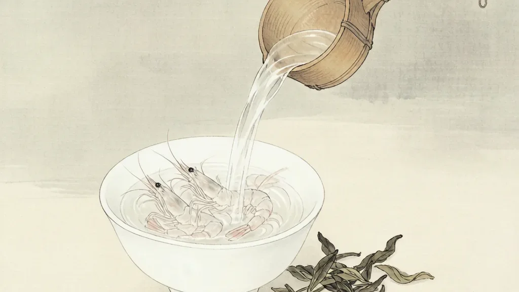 Longjing Shrimp: Tea Leaves and River Freshness