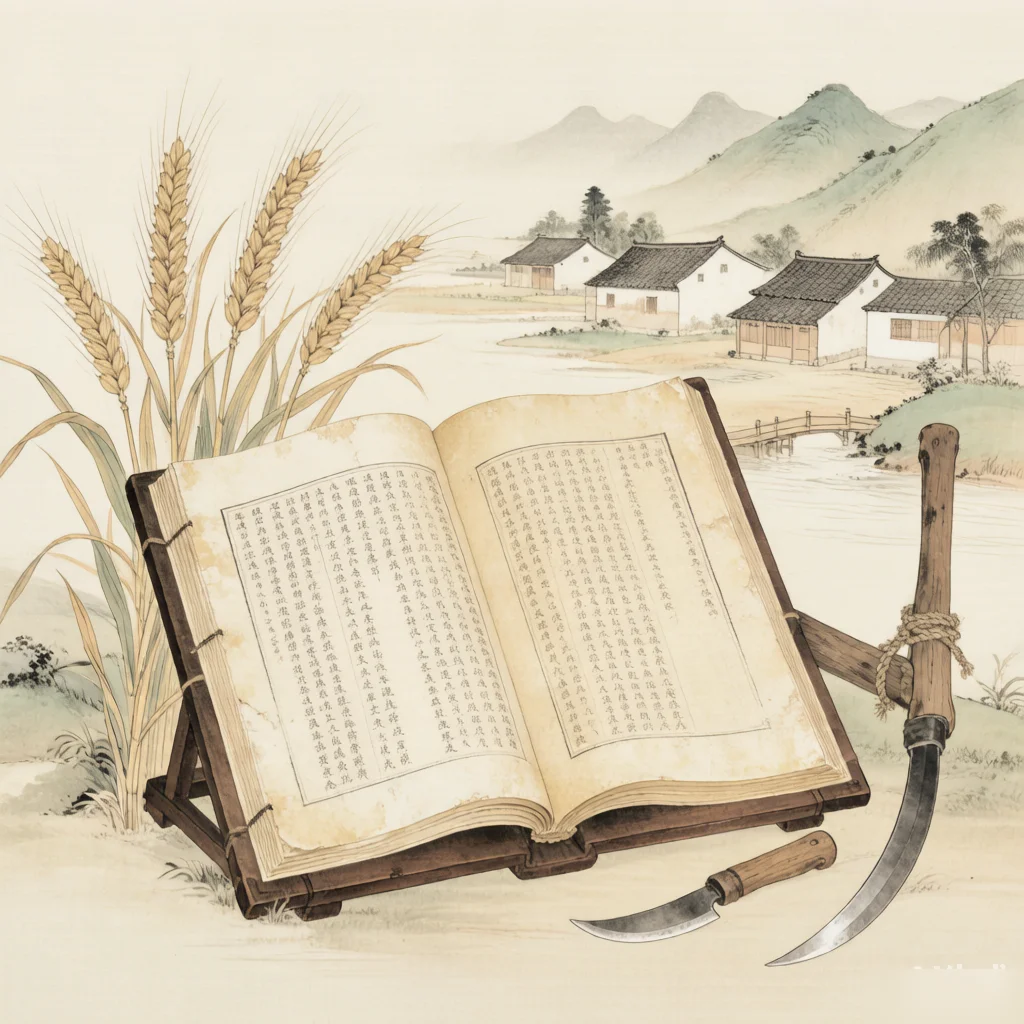 The Science of Farming: Chinese Agronomy — gongbi style painting