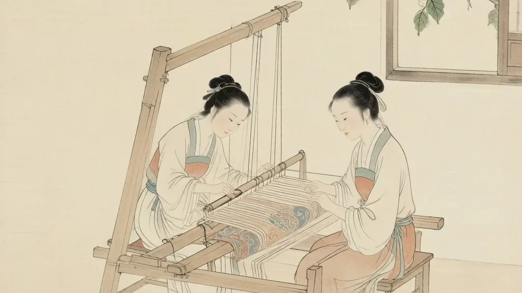 The Silk Loom and Weaving