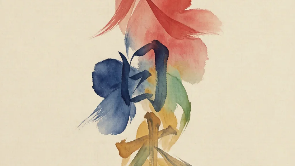 Color Characters: Red, Black, Blue in Ancient Writing