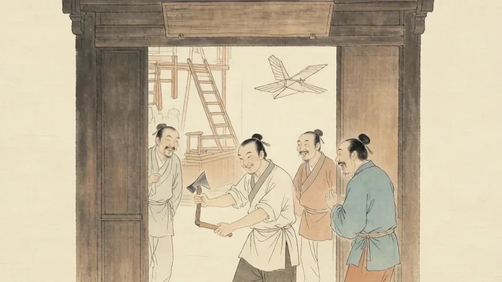 Wielding an Axe at Lu Ban's Gate