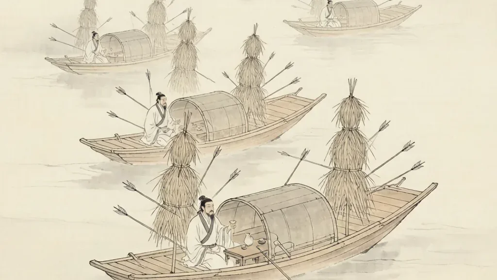 Borrowing Arrows with Thatched Boats
