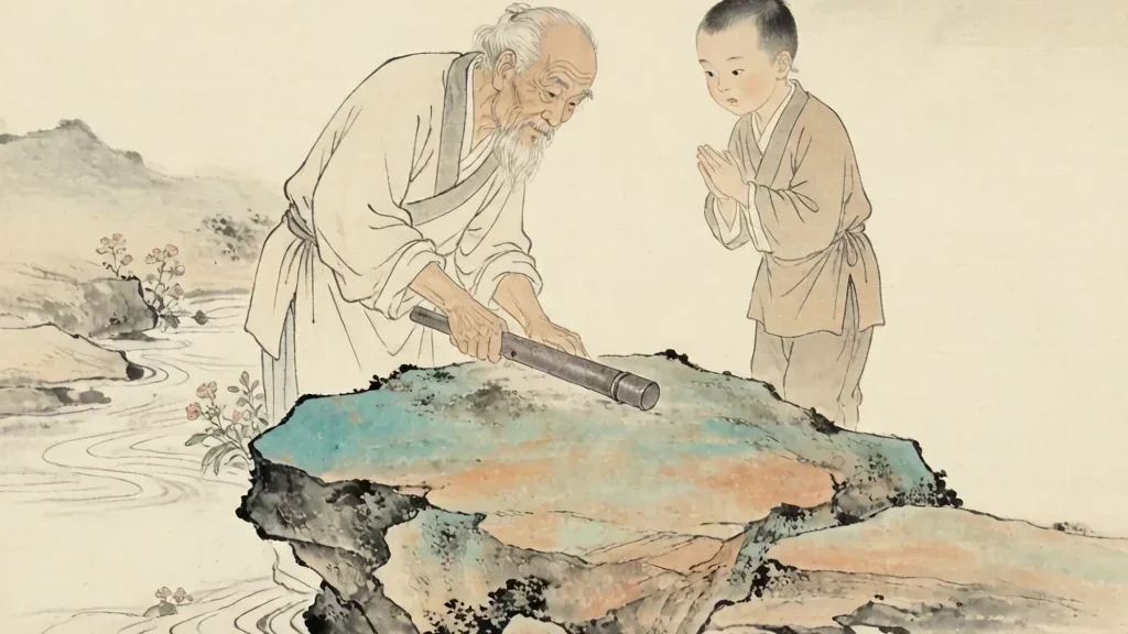 Grinding an Iron Rod into a Needle