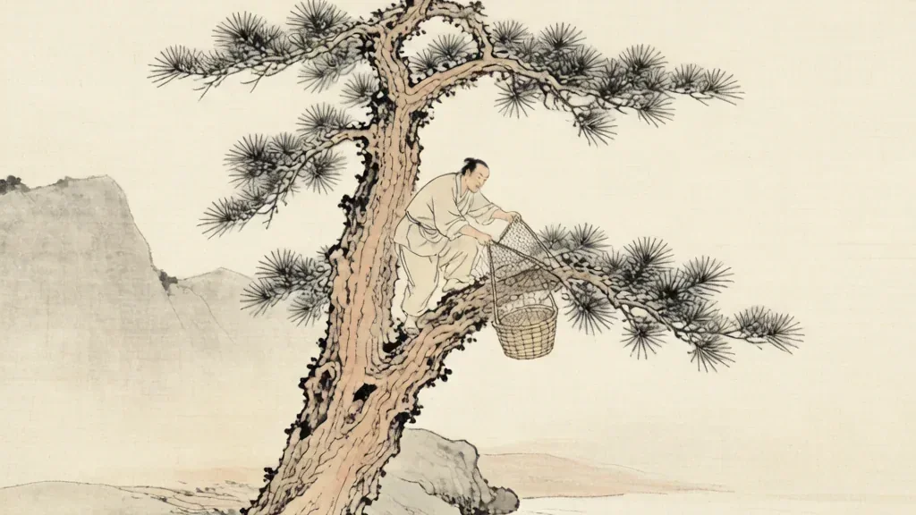 Climbing a Tree to Catch Fish