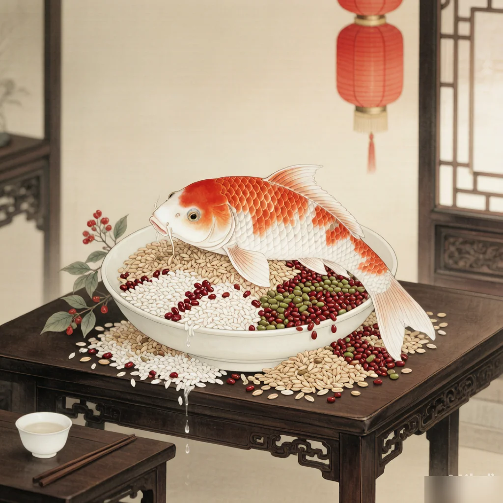 Surplus Year After Year: The New Year's Wish — gongbi style painting