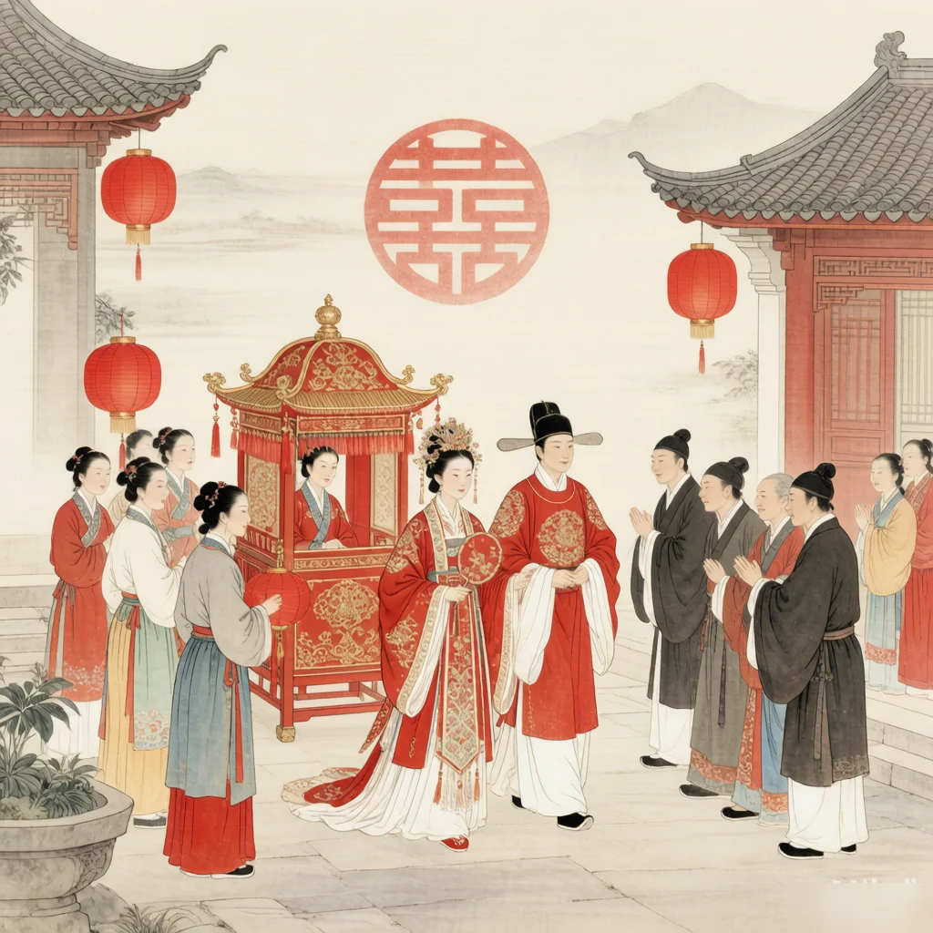 Marry a Rooster, Follow the Rooster — gongbi style painting