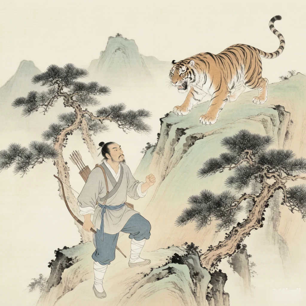 Using Flesh as Bait — gongbi style painting