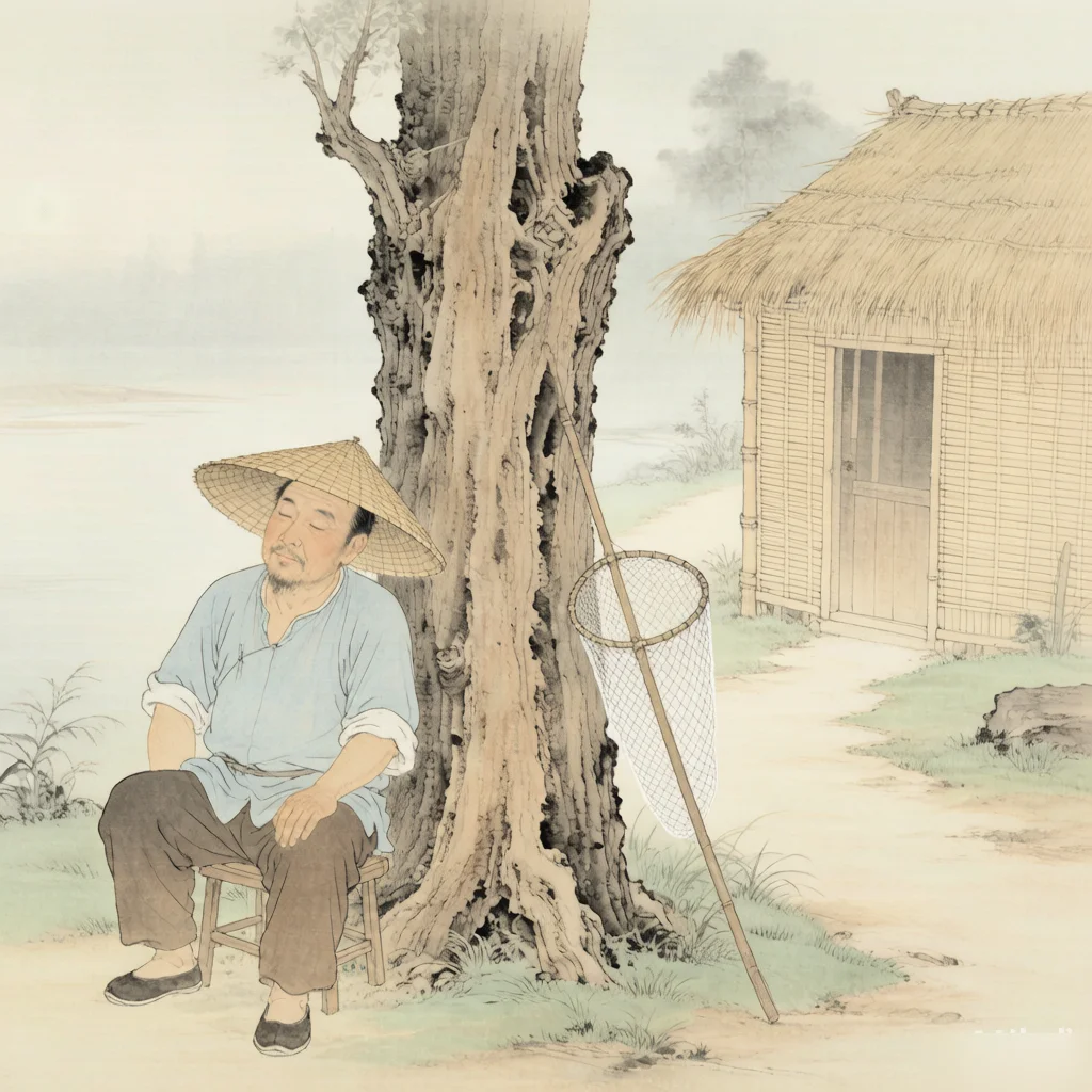 Great Wisdom Seems Like Folly — gongbi style painting