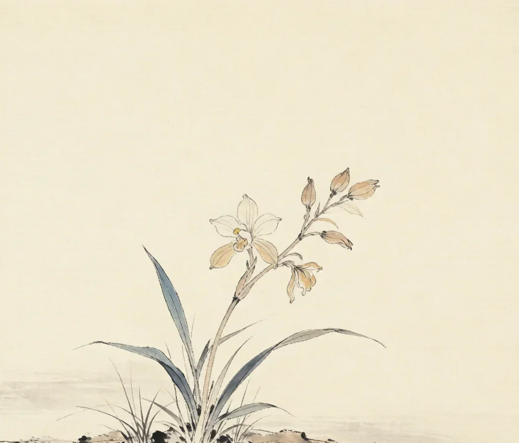 Orchid (兰花) — The Gentleman's Flower — gongbi style painting